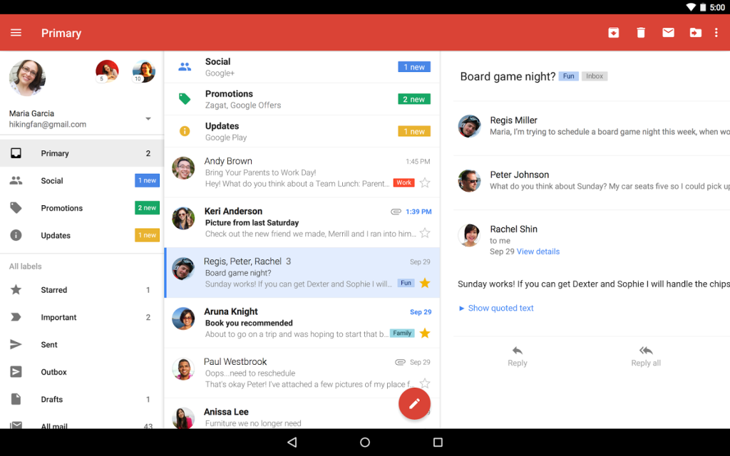 Top 10 Free Android Apps-Gmail