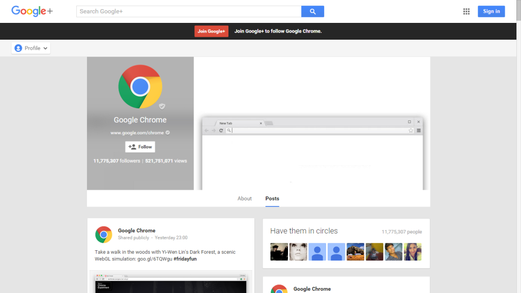 The 10 Most Popular Google+ Pages You need To Follow-Google Chrome
