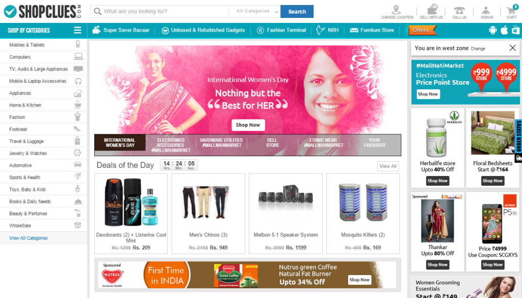 The 5 Best Online Shopping Websites in India-Shopclues