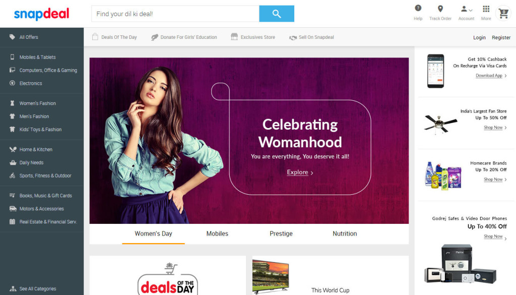The 5 Best Online Shopping Websites in India-Snapdeal