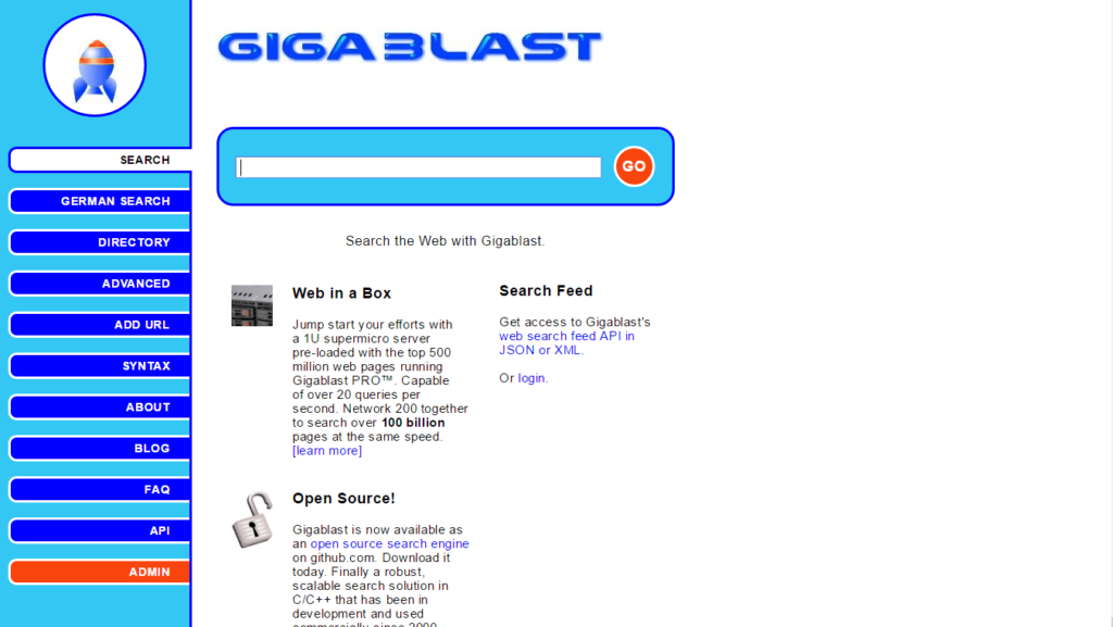 GigaBlast-12 Private Search Engines that Do Not Track You